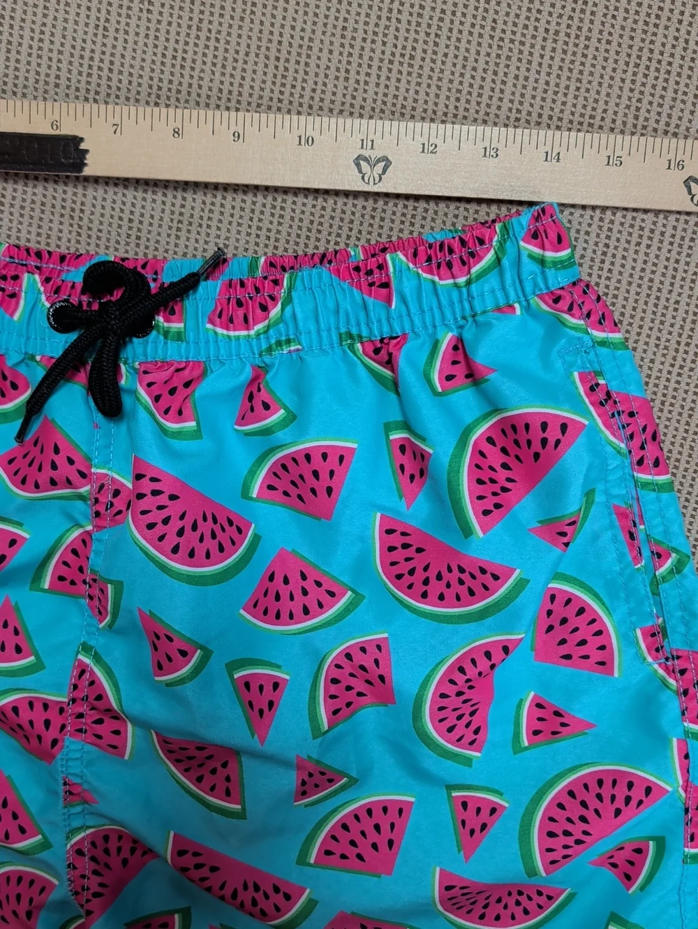 Cabana Bro , Watermelon Print Men's Swim Trunks. Size Large